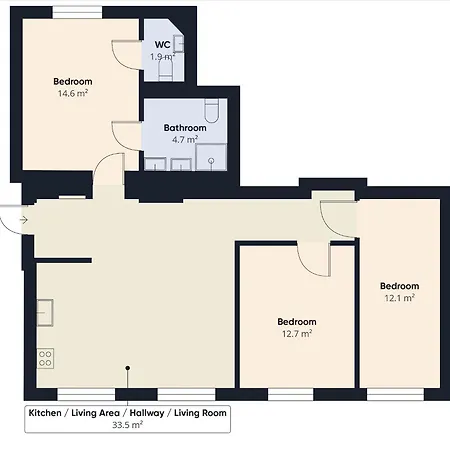 Appartement 3bd In Old Town, By St Peter's Church *